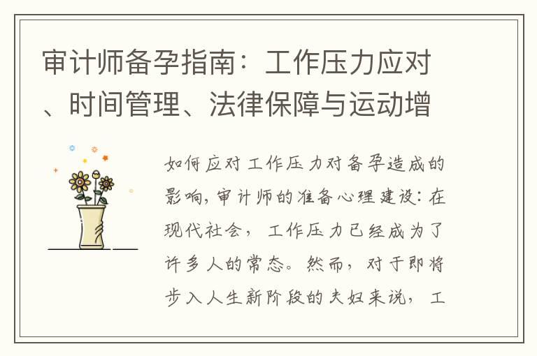 审计师备孕指南：工作压力应对、时间管理、法律保障与运动增强备孕能力