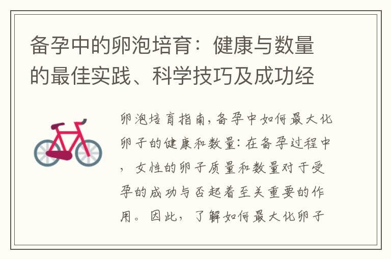 备孕中的卵泡培育：健康与数量的最佳实践、科学技巧及成功经验分享