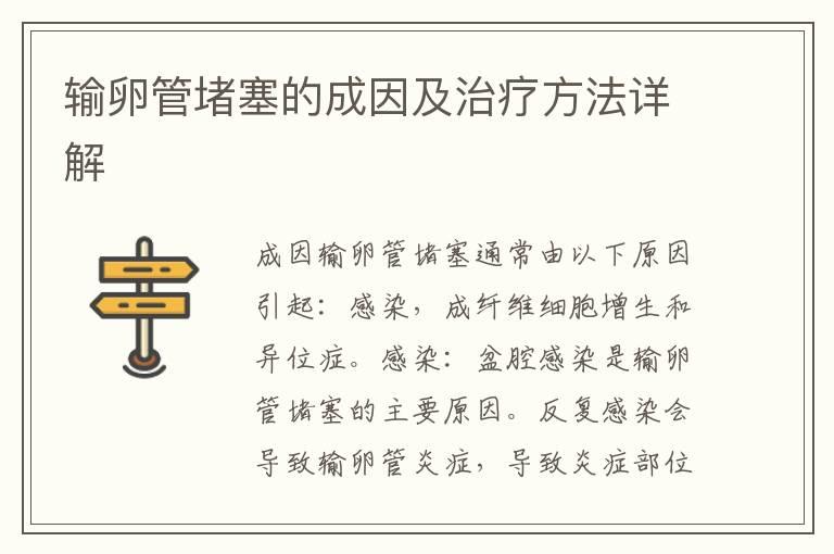 输卵管堵塞的成因及治疗方法详解